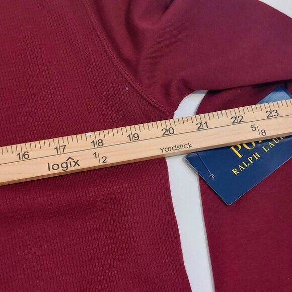 Polo Ralph Lauren Thermal Waffle Knit Long Sleeve Crewneck Men's Large Red NEW! - Picture 9 of 10